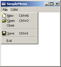 SimpleMenu on Windows 2000